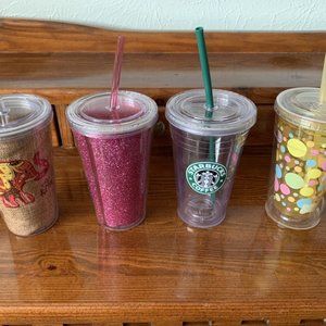 16 ounce Tumblers Starbucks + will split (4)